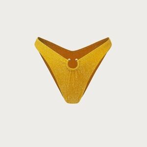 SAME Swim Pierced Bottom in Gold Shimmer Lurex